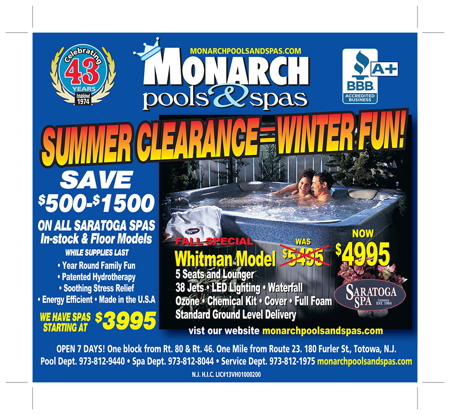 Relax at Home in a New Spa from Monarch Pools & Spas